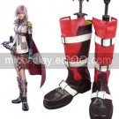 Final Fantasy Lightning Imitated Leather Rubber Cosplay Shoes