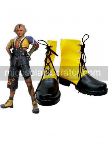 Final Fantasy Tidus Imitated Leather Rubber Cosplay Shoes