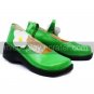 Green 2'' Heel Kobato Faux Leather Cosplay Shoes