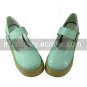 Green PU Leather 7cm Platform Country Lolita Shoes