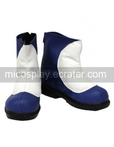 Guilty Gear White And Blue 1 15'' Heel Faux Leather Cosplay Shoes