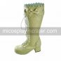 Handmade Beige PU Leather 4.5cm High Heel Sweet Lolita Boots