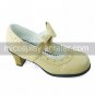 Handmade Beige PU Leather 6.3cm High Heel Country Lolita Shoes