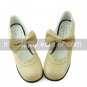 Handmade Beige PU Leather 6.3cm High Heel Country Lolita Shoes