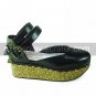 Handmade Black and Red PU Leather 5cm Platform Classic Lolita Shoes