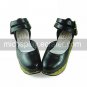 Handmade Black and Red PU Leather 5cm Platform Classic Lolita Shoes