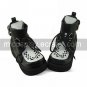 Handmade Black and White Check Pattern PU Leather 6cm Platform Punk Lolita Shoes