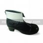 Handmade Black and White PU Leather 4.5cm High Heel Country Lolita Shoes