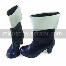 Handmade Black and White PU Leather 6.3cm High Heel Punk Lolita Boots