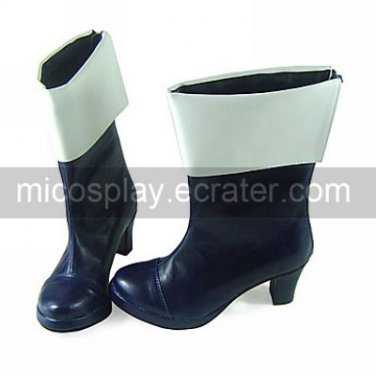 Handmade Black and White PU Leather 6.3cm High Heel Punk Lolita Boots