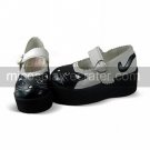 Handmade Black Cat PU Leather 8cm Platform Sweet Lolita Shoes