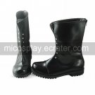 Handmade Black PU Leather 2.5cm Flat Gothic Lolita Boots  1