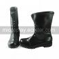 Handmade Black PU Leather 2.5cm Flat Gothic Lolita Boots  1