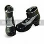 Handmade Black PU Leather 4.5 High Heel Shiro&Kuro Lolita Shoes
