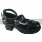 Handmade Black PU Leather 4.5cm High Heel Casual Lolita Shoes1