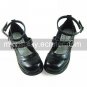 Handmade Black PU Leather 4.5cm High Heel Casual Lolita Shoes1