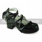 Handmade Black PU Leather 4.5cm High Heel Casual Lolita Shoes