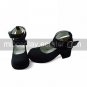 Handmade Black PU Leather 4.5cm High Heel Classic Lolita Shoes 1