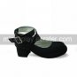 Handmade Black PU Leather 4.5cm High Heel Classic Lolita Shoes 1