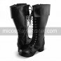 Handmade Black PU Leather 4.5cm High Heel Punk Lolita Boots