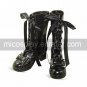 Handmade Black PU Leather 4.5cm High Heel Sweet Lolita Boots