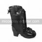 Handmade Black PU Leather 4.5cm High Heel Sweet Lolita Boots