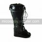 Handmade Black PU Leather 4.5cm Wedge Princess Lolita Boots