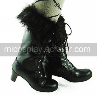 Handmade Black PU Leather 6.3cm Boots Casual Lolita Boots