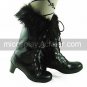 Handmade Black PU Leather 6.3cm Boots Casual Lolita Boots