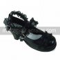 Handmade Black PU Leather 6.3cm High Heel Country Lolita Shoes
