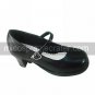 Handmade Black PU Leather 6.3cm High Heel Simple Style Classic Lolita Shoes