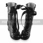 Handmade Black PU Leather 6.3cm High Heel Sweet Lolita Boots
