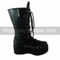 Handmade Black PU Leather 6.5cm Platform Punk Lolita Boots