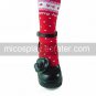 Handmade Black PU Leather 7.5cm High Heel Classic Lolita Shoes with Flower
