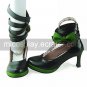 Handmade Black PU Leather 7.5cm High Heel Country Lolita Shoes with Bow