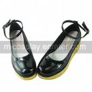 Handmade Black PU Leather 7cm Classic Lolita Shoes