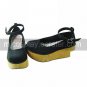 Handmade Black PU Leather 7cm Wedge Boat-Shape Classic Lolita Shoes