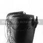 Handmade Black PU Leather 7cm Wedge Country Lolita Boots