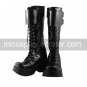 Handmade Black PU Leather 8cm Platform Classic Lolita Boots