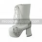 Handmade Black PU Leather 9cm High Heel Classic Lolita Boots