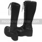 Handmade Black PU Leather 9cm Platform Classic Lolita Boots