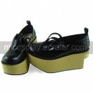 Handmade Black PU Leather 9cm Platform Classic Lolita Shoes