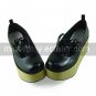 Handmade Black PU Leather 9cm Platform Classic Lolita Shoes