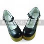 Handmade Black PU Leather 9cm Platform Classic Lolita Shoes  1