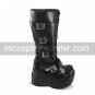Handmade Black PU Leather 10cm Platform Punk Lolita Boots