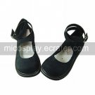Handmade Black PU Leather Flat Classic Lolita Shoes