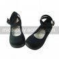 Handmade Black PU Leather Flat Classic Lolita Shoes