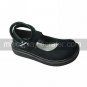 Handmade Black PU Leather Flat Classic Lolita Shoes