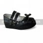 Handmade Black PU Leather Platform Country Lolita Shoes