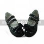 Handmade Black PU Leather Platform Country Lolita Shoes